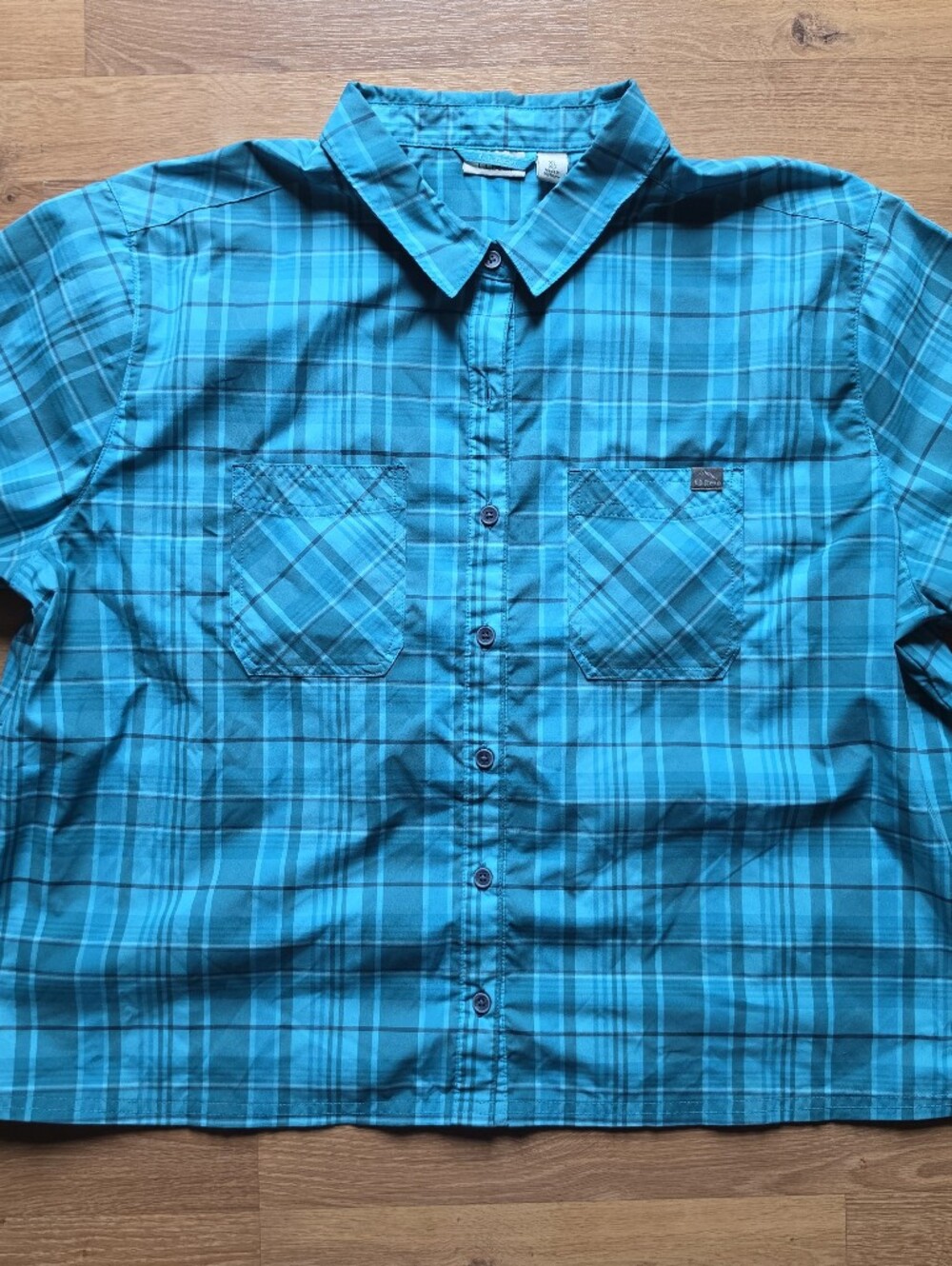 L.L. Bean Teal Plaid Button-Down Women's Shirt